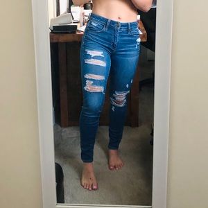 American Eagle Super Stretch Jeans Distressed